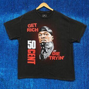 50 Cent Get Rich or Die Tryin Album In Da Club Hip Hop Tee L